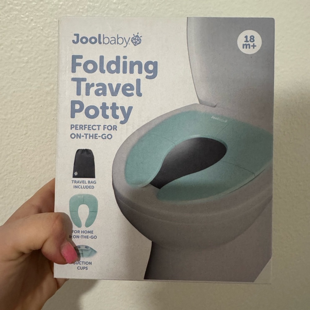 Jool Baby Folding Travel Potty - Gray and Teal